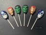 536sp Avenging Heroes Chocolate or Hard Candy Lollipop Mold